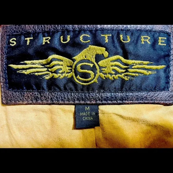 100% Genuine Leather, men’s Sz M, STRUCTURE biker vest - Picture 2 of 4